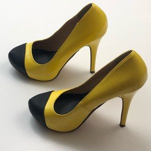 Michael Antonio Yellow Heel Size 7